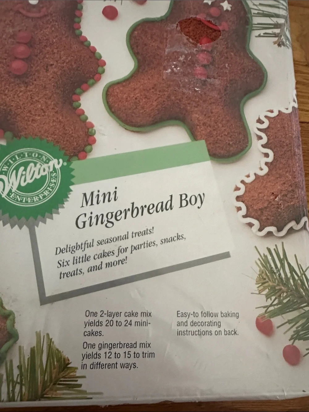 Wilton Silver Mini Gingerbread Boy Cake Pan VTG